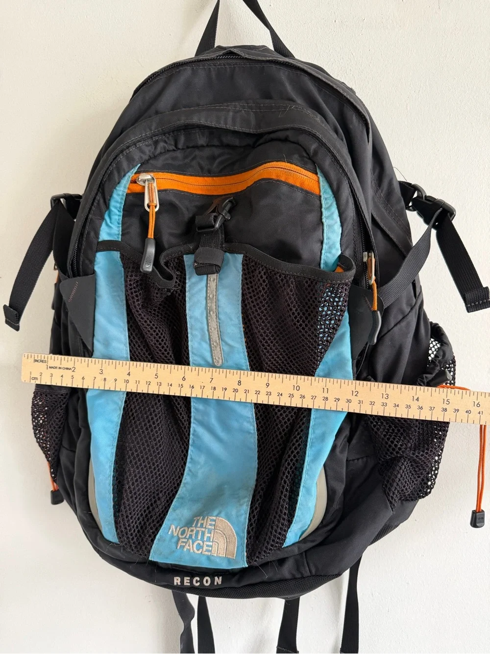 The North Face Black, Light Blue & Orange Men's Backpack